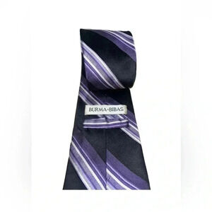 Burma Bibas silk tie extra long purple